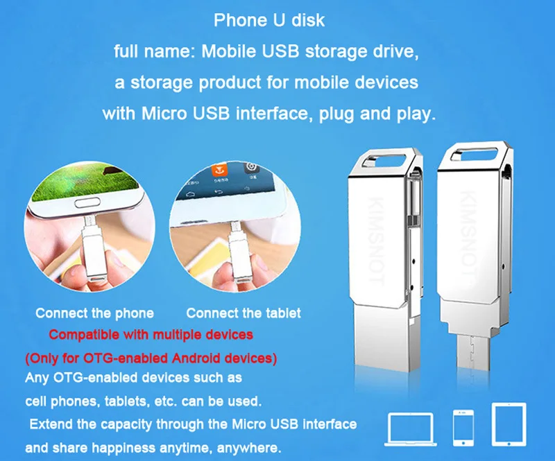 Kimsnot 64 ГБ 32 ГБ OTG USB флеш-накопитель 16 ГБ 8 ГБ Флешка для Android смартфон планшет ручка-накопитель диск карта памяти новое поступление