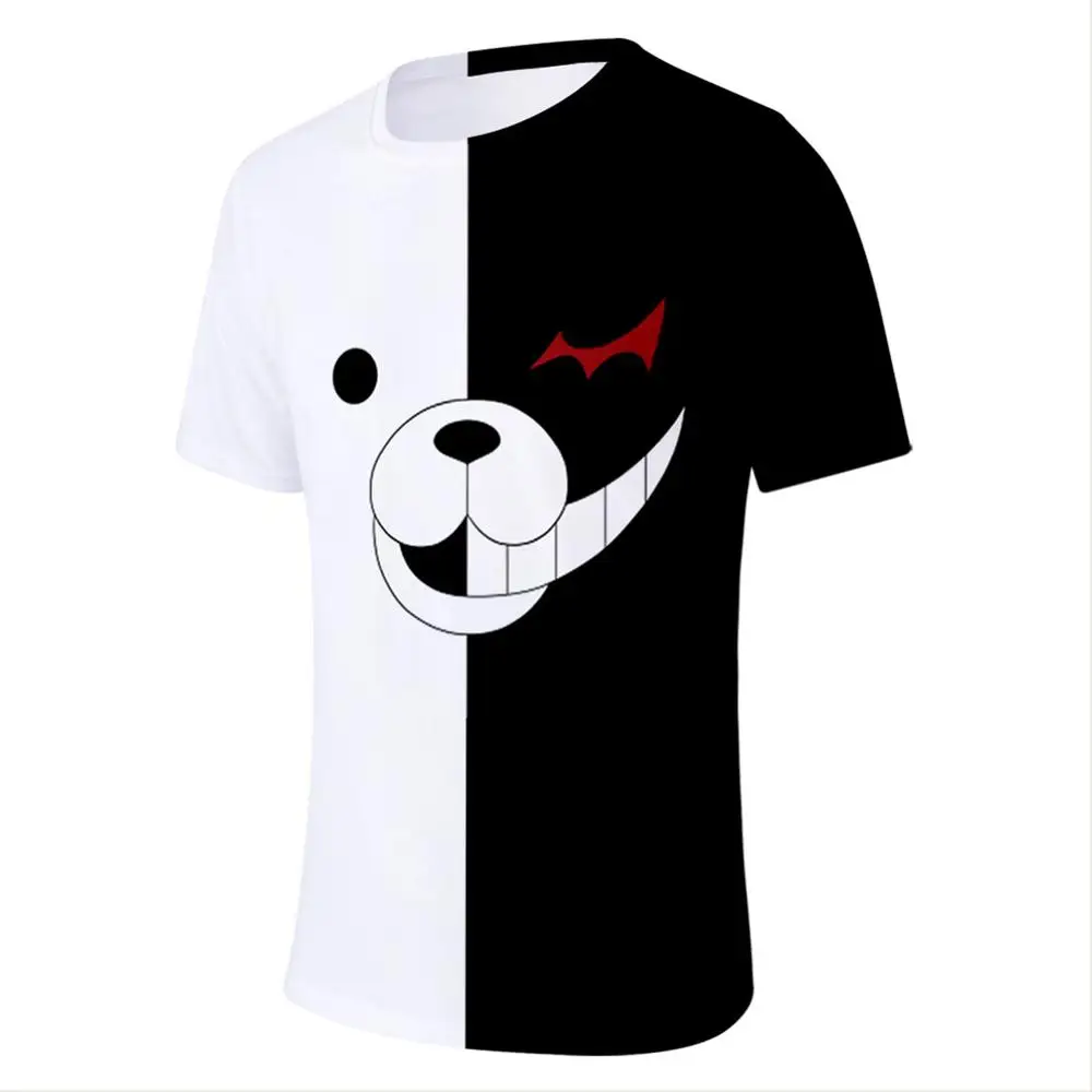 Danganronpa Monokuma футболка для костюмированной вечеринки с короткими рукавами девочек