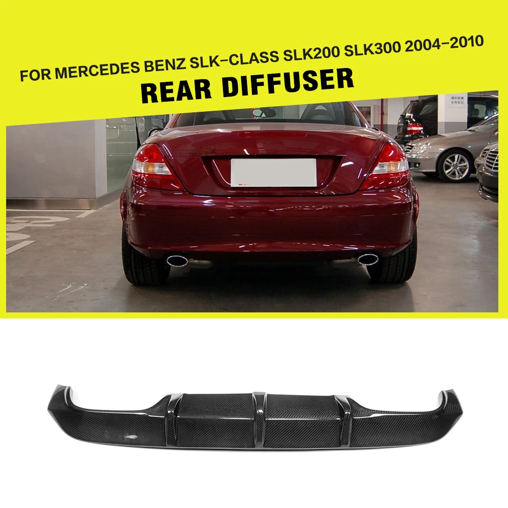 Задний диффузор из углеродного волокна для Mercedes-Benz SLK-Class SLK200 SLK300 Base Convertible 2Door 2004 -