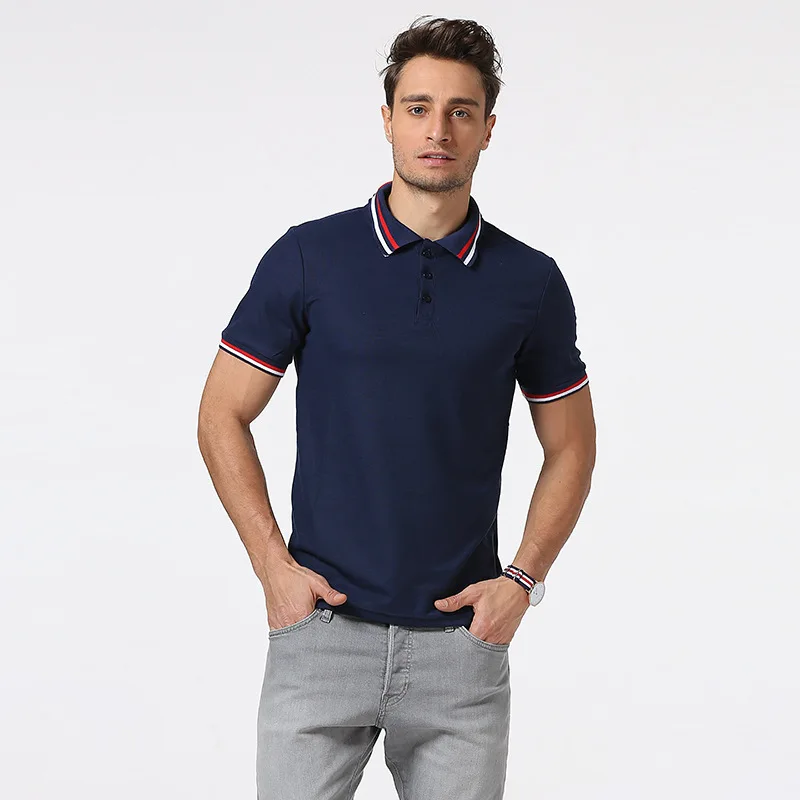 Мужская рубашка поло с вышивкой коротким рукавом|printed polo shirt|polo shirt menmen |