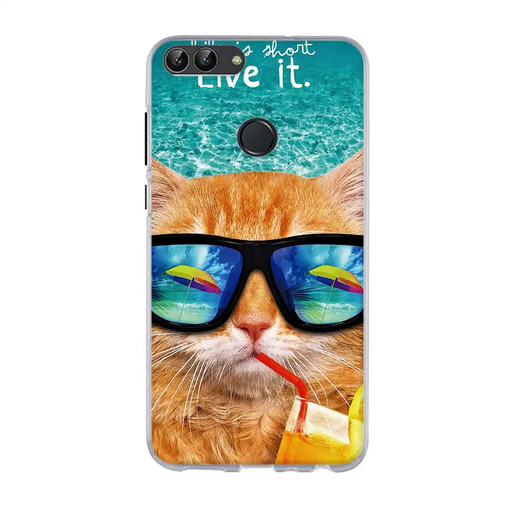 For Huawei P smart Psmart FIG-LX1 Case TPU Silicone Shell Smart FIG-LA1 Cover Cute Funda Enjoy 7S Capa | Мобильные телефоны и