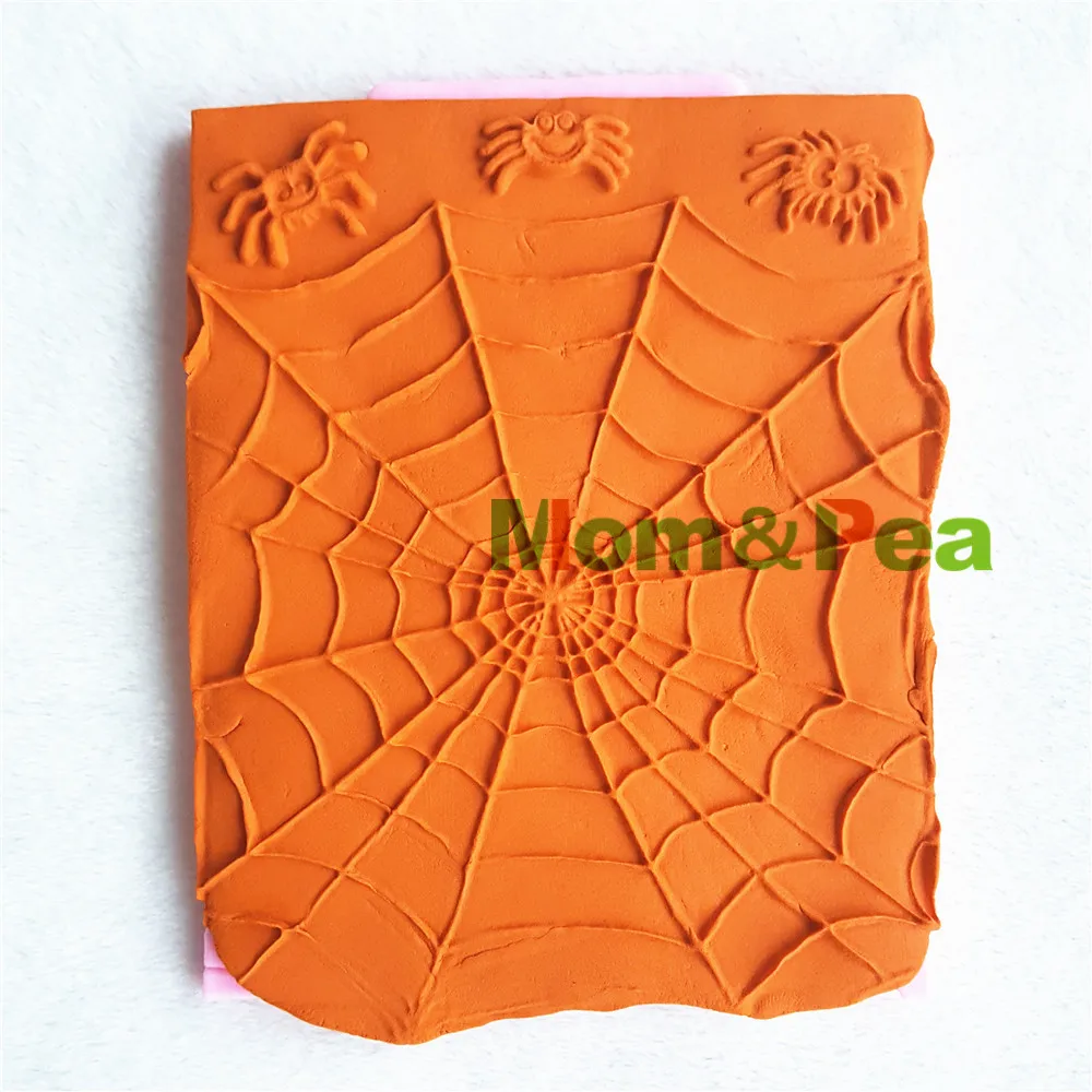 1260 Бесплатная доставка силиконовая форма Mom & Pea в виде паутины украшение для
