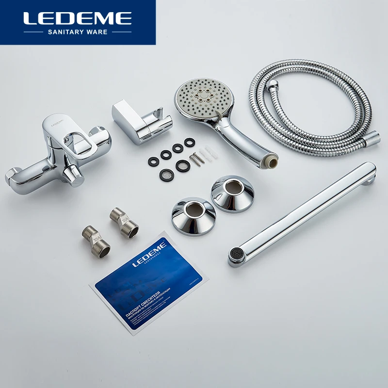 ledeme 1 set bathroom bathtub faucets fixture sets faucets set bath shower tap bathroom shower set waterfall shower head l2249 free global shipping