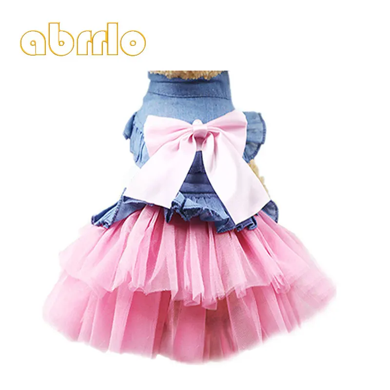 Abrrlo Summer Pet Dog Princess Skirts Yarn Dress Clothes Puppy Soft Cat Grenadine | Дом и сад