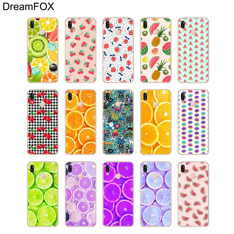 DREAMFOX M104 фрукты лимон вишня Мягкий ТПУ силиконовый чехол для huawei Honor 6A 6C 6X 7C 7X8 Lite Pro |
