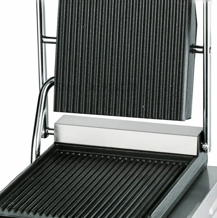 single head contact grill electric griddle with double groove plates _panini grill sandwich maker free global shipping