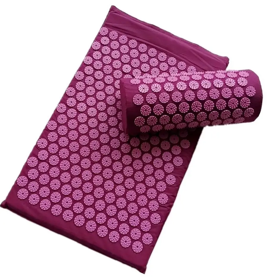 new color Шип акупунктурный массаж йога коврик/подушка Массажер(приблизительно 67*42 см) Акупрессура Подушка снимает боль в спине тела коврик - Цвет: new color