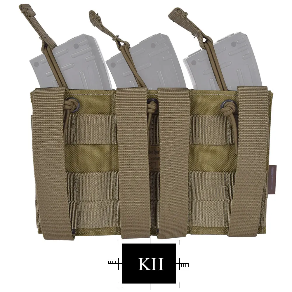 EMERSONGEAR тройной Открытый Топ маг Чехол тактический модульный журнал MOLLE Чехол для охоты Wargame военный Мультикам EM6355