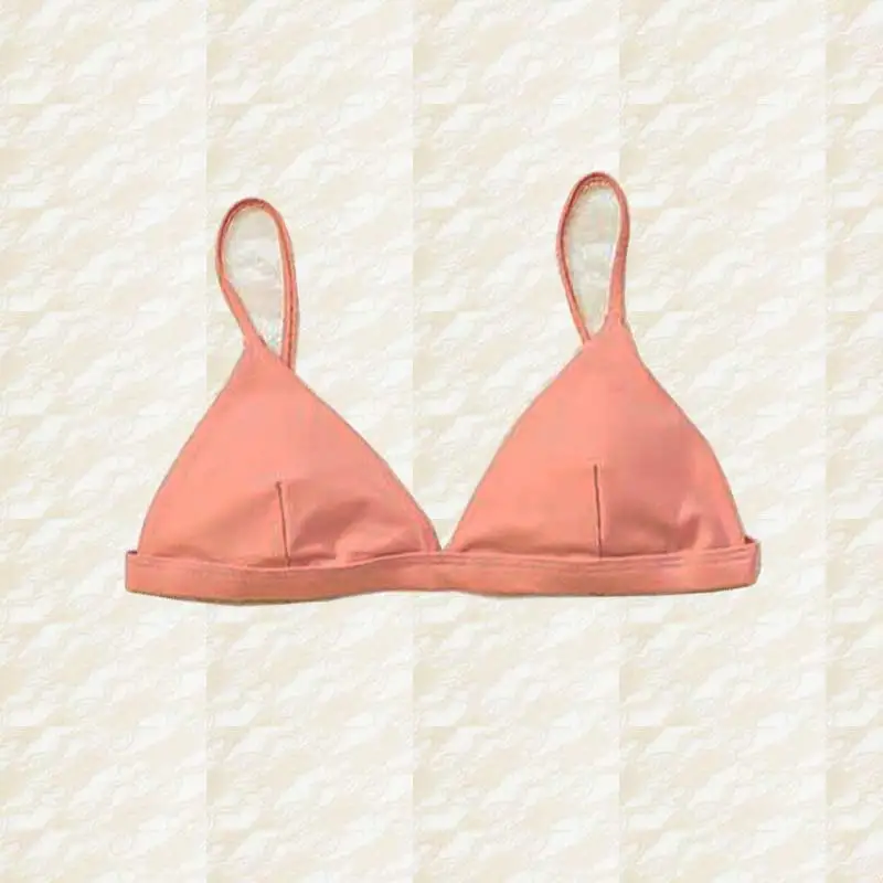 top-pink Женское микро-бикини, набор, пуш-ап, одежда для плавания, Одноцветный, пляжный купальник, бразильские стринги, купальник для девочек, бикини, купальник для женщин - Цвет: top-pink