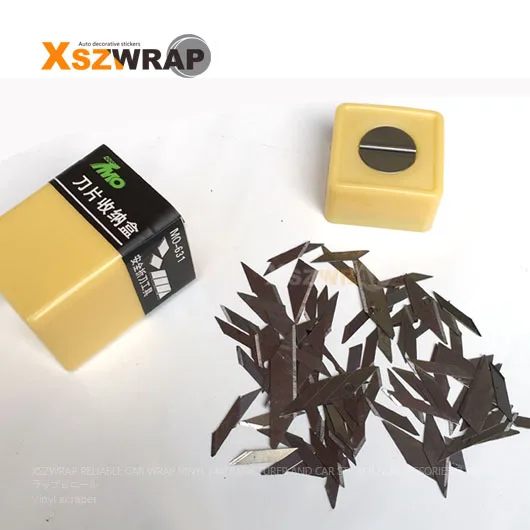 7*4 3*4 3 см ящик для хранения лезвий Безопасный инструмент обертывания автомобиля -