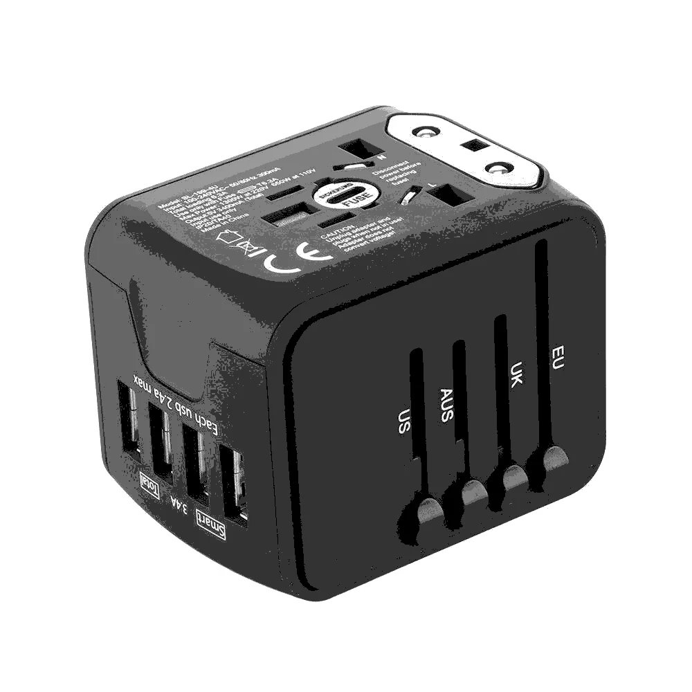 2019 Новое поступление Идеальный дорожный адаптер All-in-one International Dual USB charger UK/EU/AU/Asia |