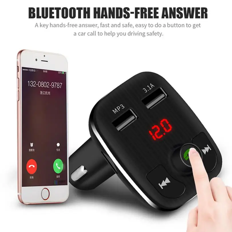 Новые автомобильные зарядные устройства с двумя usb-портами Bluetooth FM передатчики