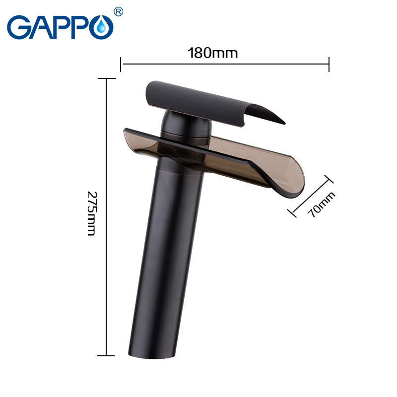 GAPPO черный смеситель для раковины водопад griferia | Обустройство дома