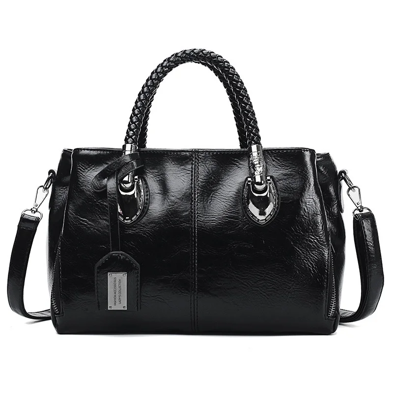 Black Handbags Women Сумки с ручками сверху для женщин, роскошные сумки, женские сумки, дизайнерские сумки, известный бренд, сумки через плечо, сумки через плечо, Bolsa Feminina - Цвет: Black Handbags Women