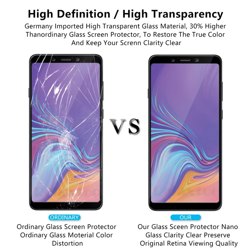 2 шт Полное покрытие из закаленного стекла для Samsung Galaxy A7 A750 протектор экрана на samung a 7 A7 750 Защитная Сенсорная Пленка