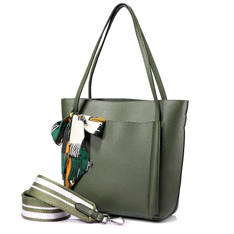 Lovevook женская сумка большого объёма высокого качества с бантиком - Цвет: Dark-Green