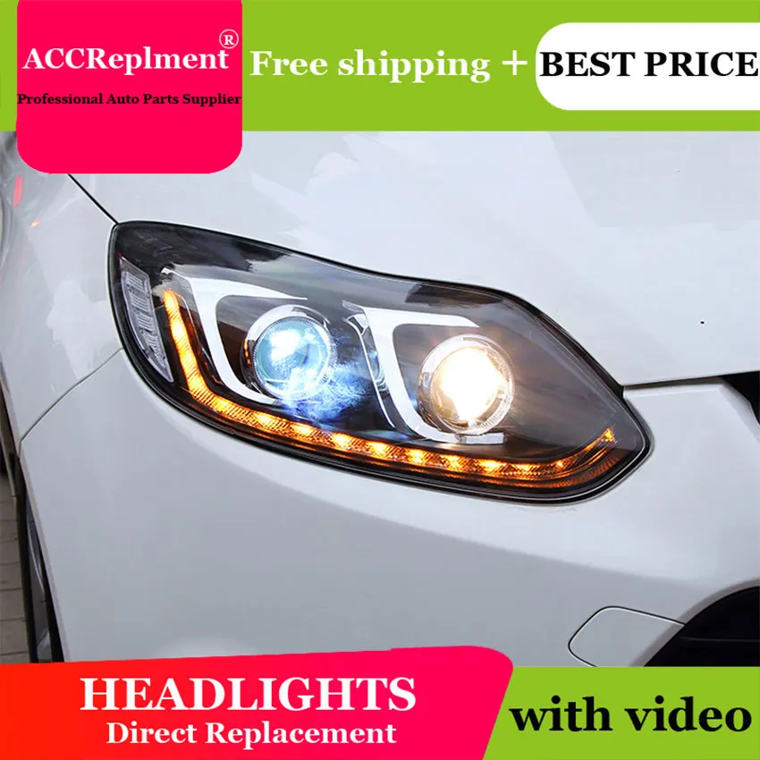 AUTO.PRO светодиодный ные фары для фокуса 2012-2014 бифокальные линзы H7 Ксеноновые