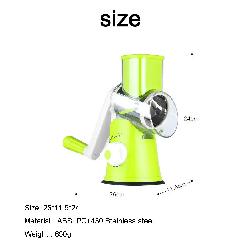 Мандолин слайсер ручной Быстрый измельчитель еды Терка гайки овощерезка