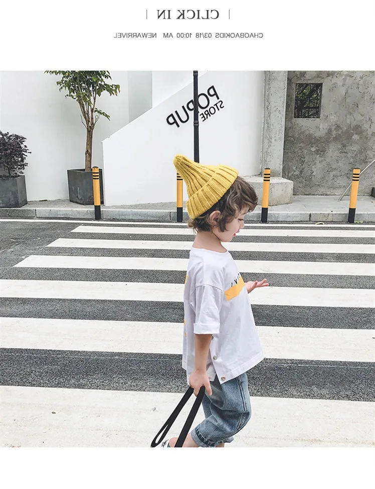 2019 летняя футболка для мальчиков с короткими рукавами надписью CHARATER Топ Белый