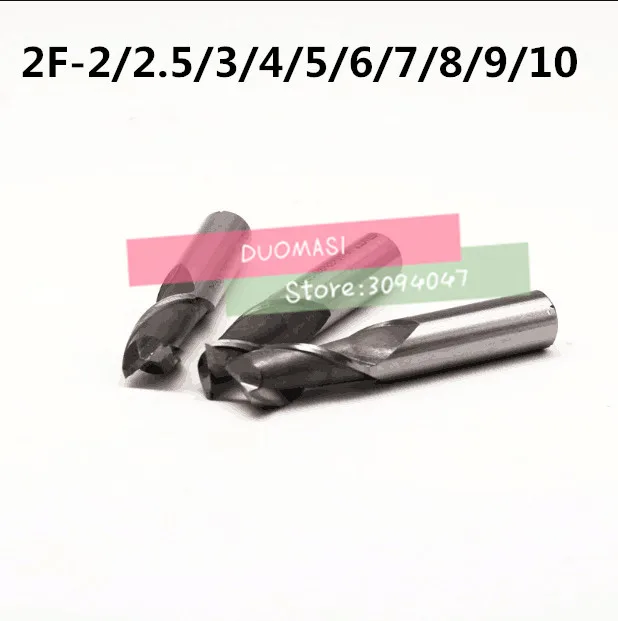 Бесплатная доставка 10 шт./компл. HSS Концевая фреза 2 лезвия инструменты с ЧПУ