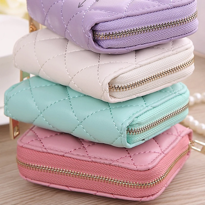 Стеганые классические горячие модели маленькие свежие розы Женский кошелек для