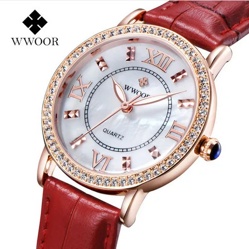 Аутентичные марка роскошные Швейцарские кварцевые женские часы не механические