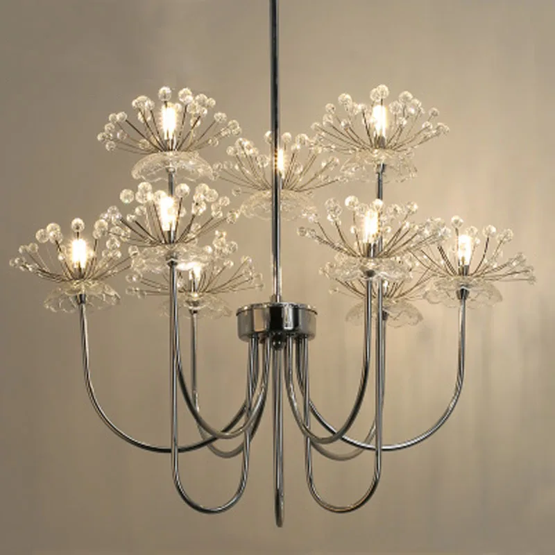 Простая Современная хрустальная люстра для гостиной Скандинавское искусство