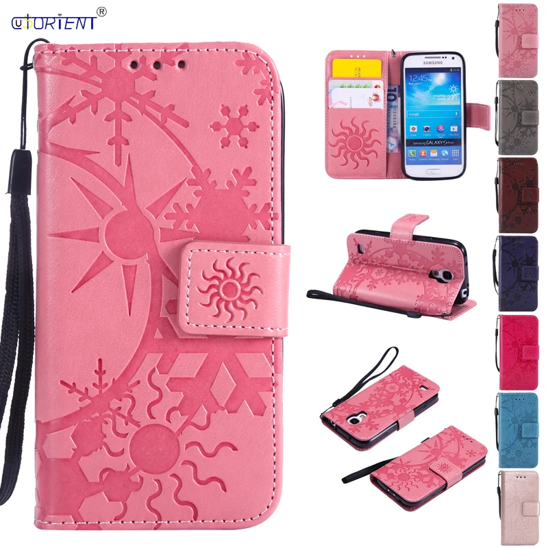 Чехол книжка для Funda Samsung S4 mini S4mini Duos 4 кожаный чехол телефона чехлы Galaxy GT i9190 i9192