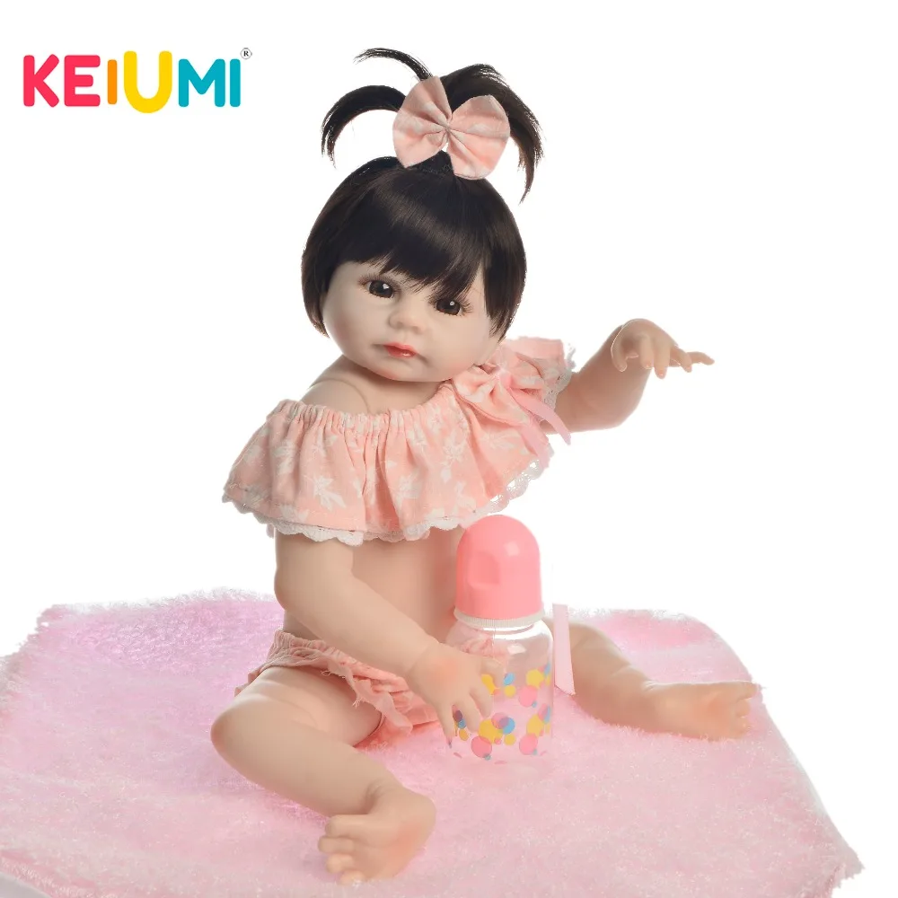 KEIUMI Новейшие полностью силиконовые новорожденные младенцы модные стильные