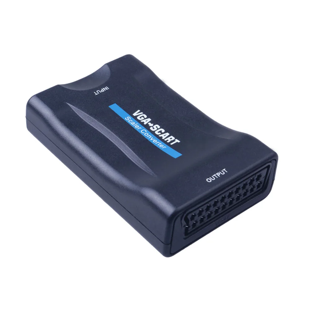 VGA в SCART видео аудио конвертер адаптер цифровой преобразователь для ТВ сигнала