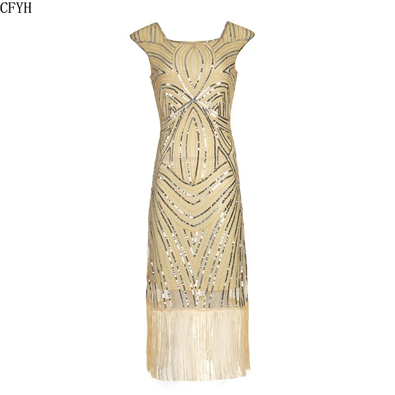 Женское роскошное платье-хлопушка 1920-х годов винтажное платье в стиле Гэтсби с