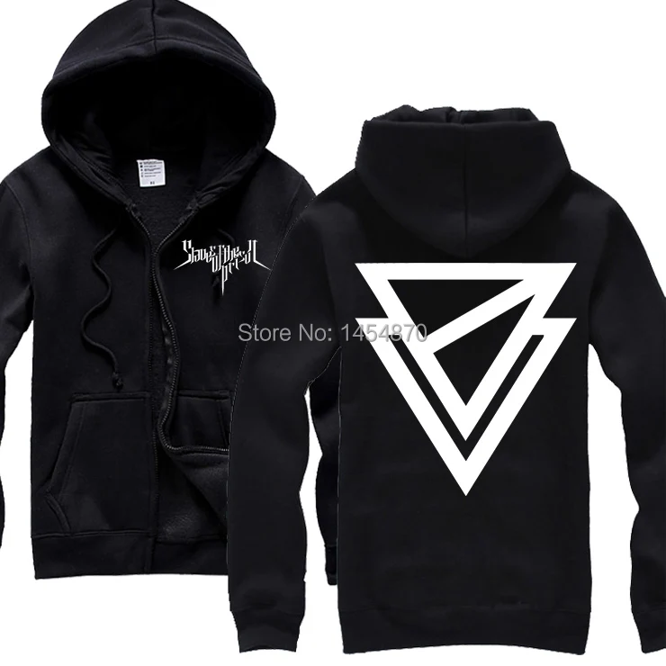 

Harajuku Slaves of the Prison Band Cotton Rock Hoodies Winter jacket hardrock Zipper Sweatshirt Black fleece Outerwear sudadera