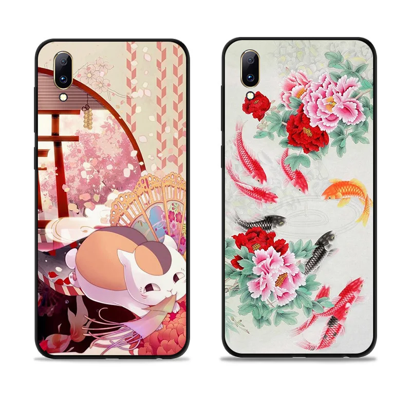 For Vivo Y97 case mobile phone shell lucky cat soft silicone VivoY97 protective cover Y 97 V1813A cases coque | Мобильные телефоны