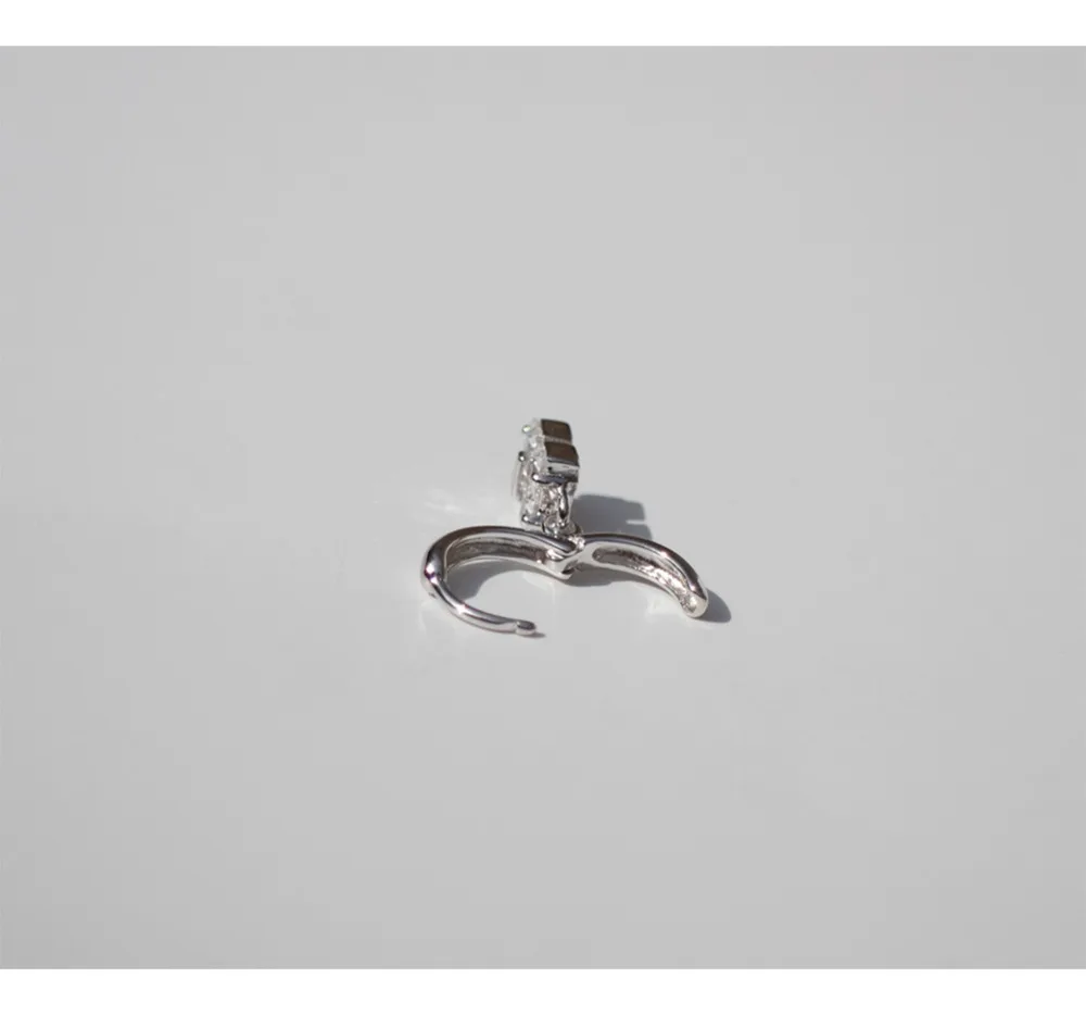 Новые серьги из стерлингового серебра 925 пробы модные квадратные короткие