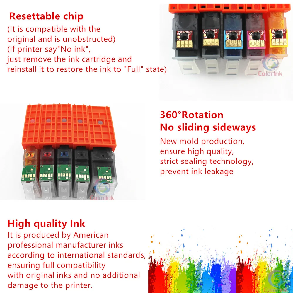 Чернильный картридж ColorInk 4PK 12XL для Epson T1291 T 1291 12 XL чернильный Stylus SX420W SX425W SX525WD
