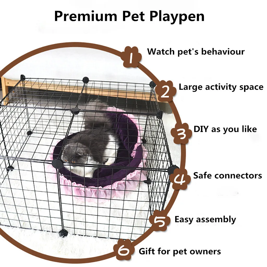 Ограждения для домашних животных маленьких собак легко соединяются ограждения