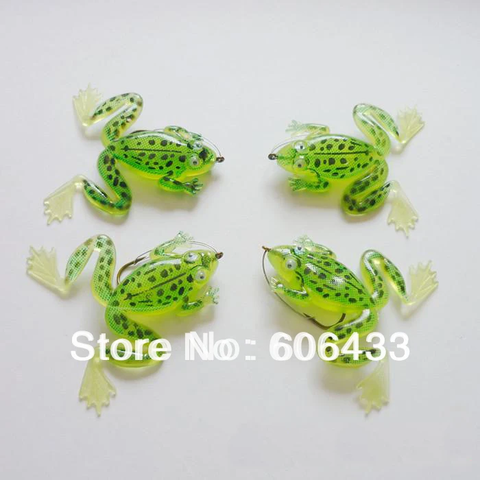 

10 Pieces Fishing fish soft frog lure hook baits 6cm 6g