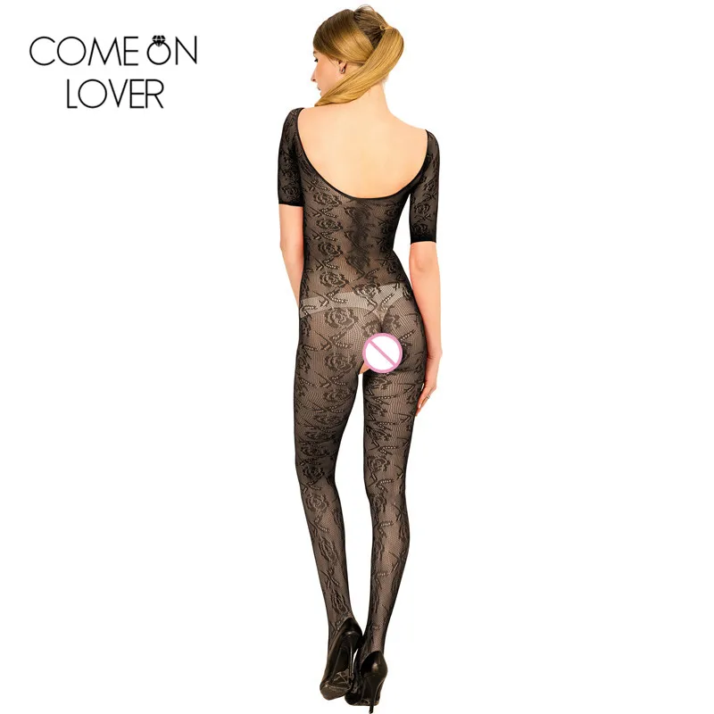 HE3153 New arrival black red white sexy lace bodystocking high quality nylon floral long sleeve | Тематическая одежда и