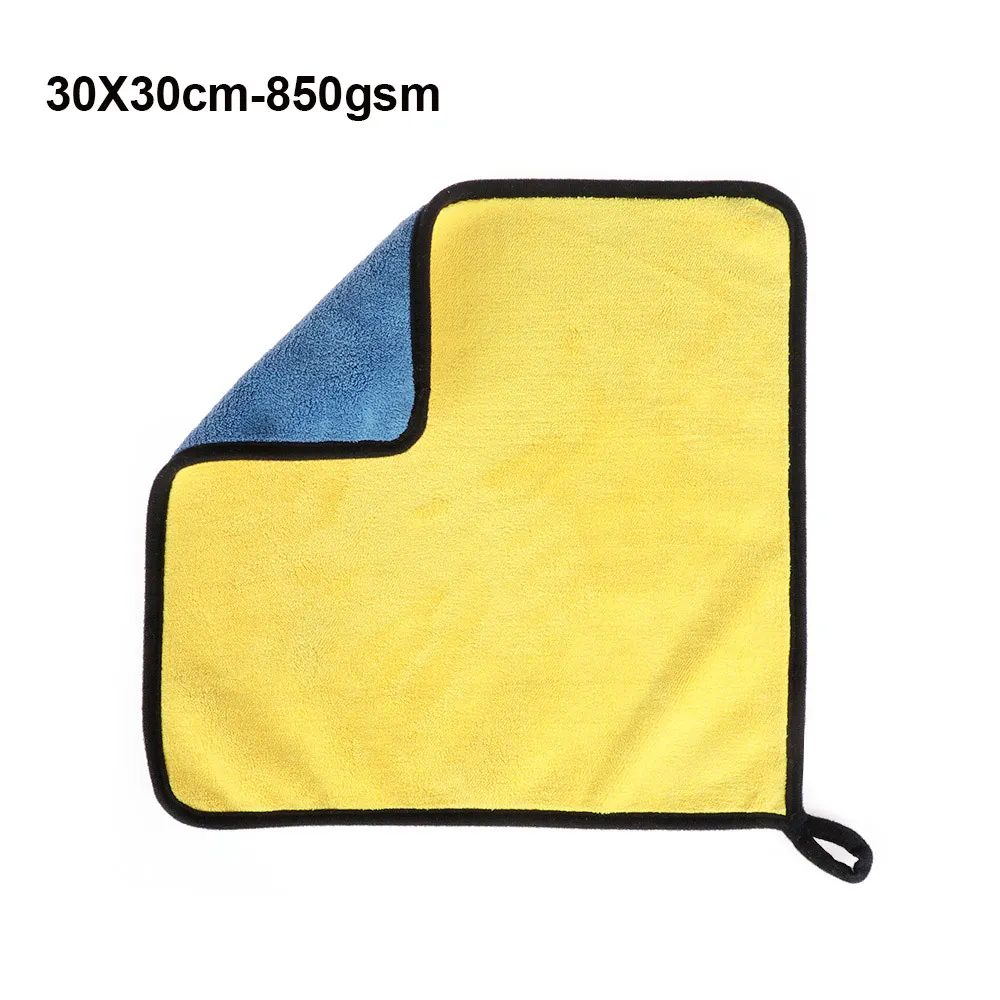30X30cm-850gsm Супер абсорбент Автомойка Полотенца микрофибра; бархат кораллового цвета; автомобиля уход, полировка из толстого плюша для сушки оконные шторы в простом стиле из плотной ткани для очистки - Цвет: 30X30cm-850gsm