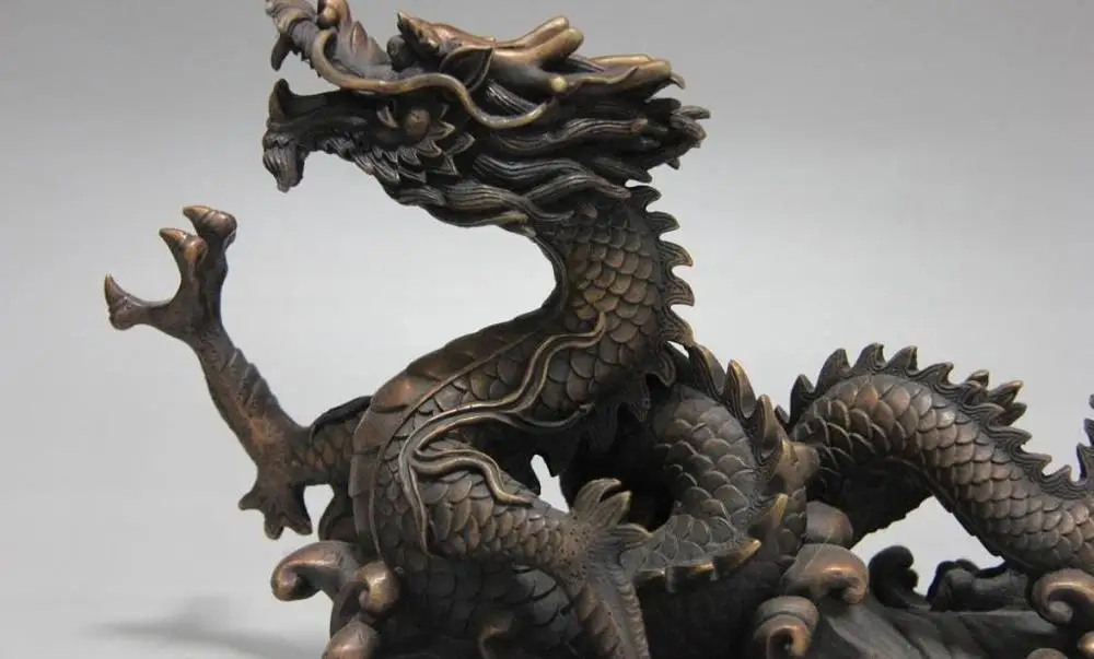 8-дюймовая яркая Статуэтка дракона фэн-шуй со знаком зодиака | Дом и сад