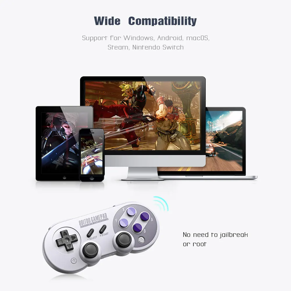 Официальный 8bitdo SN30 Pro Беспроводной Bluetooth геймпад с джойстиком для Windows, Android macOS nintendo переключатель Паровая баня