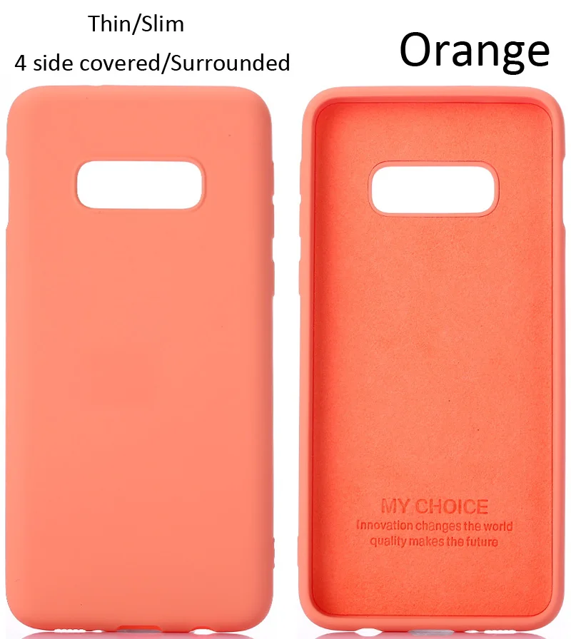 4 side coverd Жидкий силиконовый чехол для samsung Galaxy S10 Plus, мягкий гелевый резиновый чехол высокого качества - Цвет: 4 side coverd