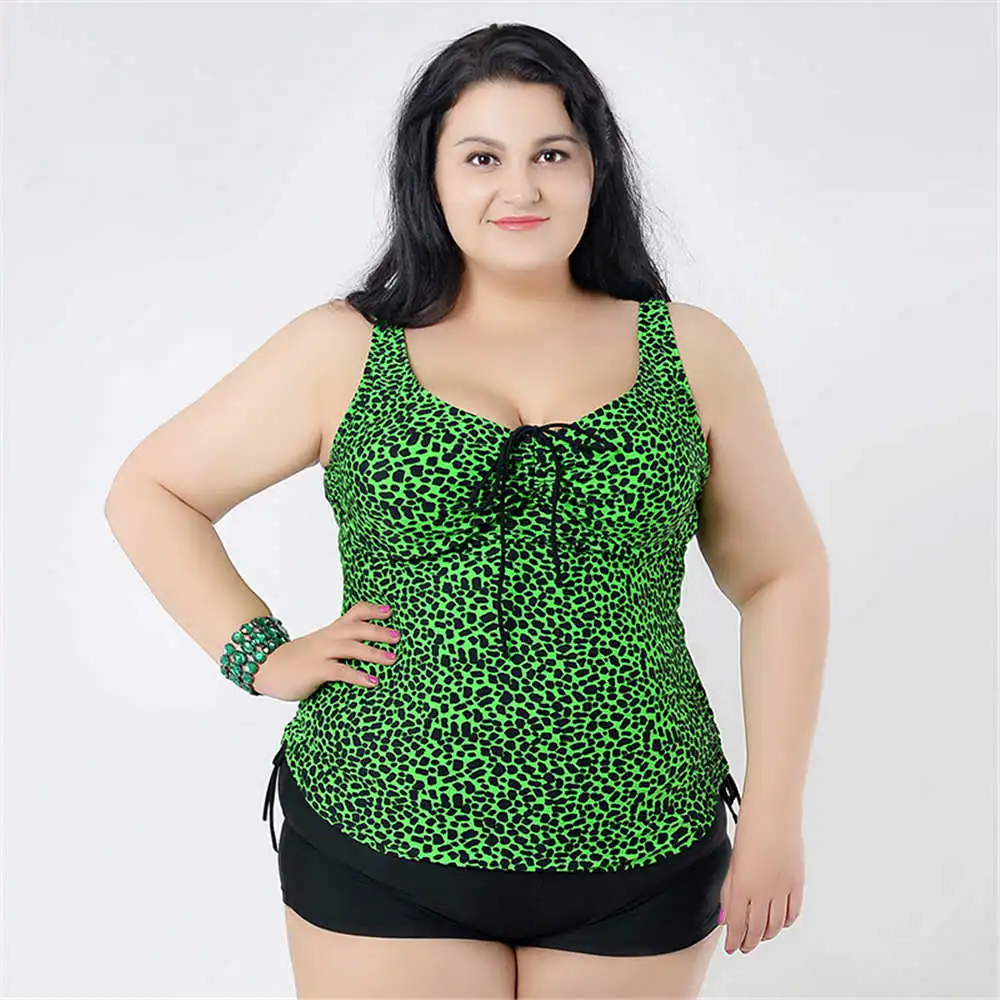 Большой Размеры Двойка Плавание костюм 2017 принт Купальники для малышек женщин