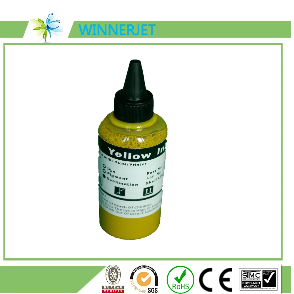 Winnerjet 100 мл Упаковка сублимационные гелевые чернила для Ricoh GX e2600 7000 SG 3100 3110 7100 dn и т.
