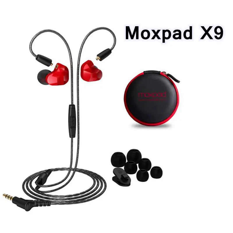 Акция 24 часа! Moxpad X9 X6 двойной Динамический драйвер профессиональные наушники с