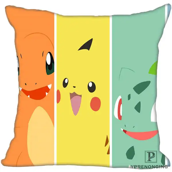Square Pillowcases Декоративная Наволочка на заказ с изображением покемона Пикачу, квадратная Наволочка на молнии, 35X35,40x40,45x45 см(одна сторона), 180527-21-13 - Цвет: Square Pillowcases