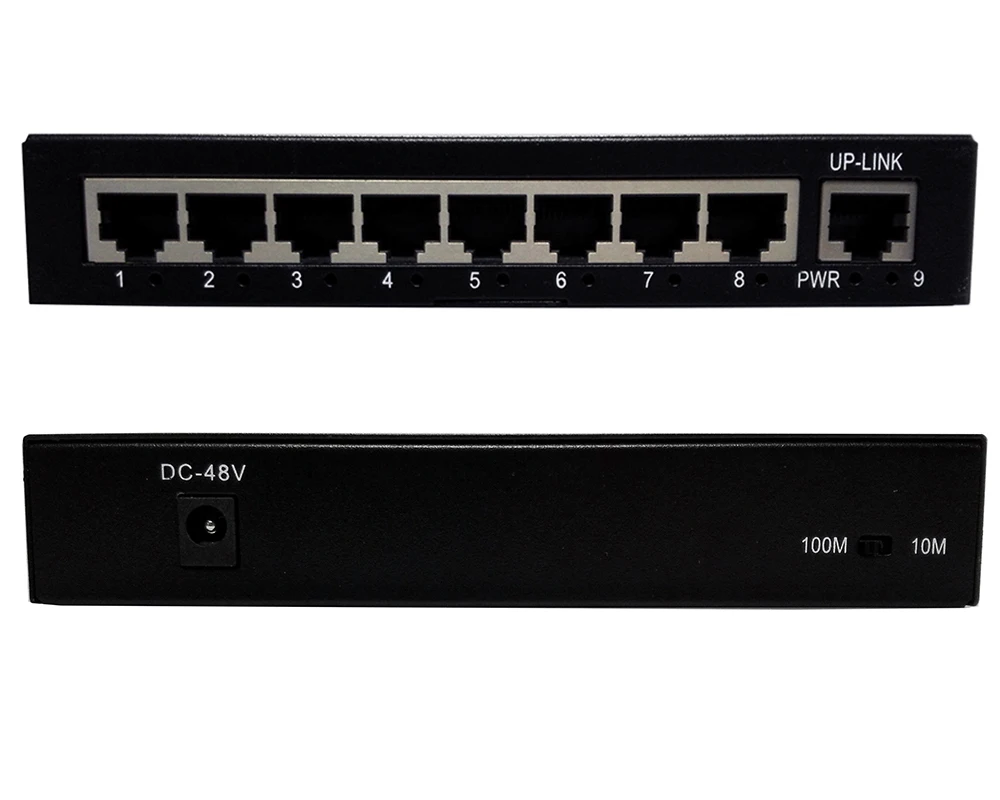 8-канальный коммутатор POE 8-портовый сетевой Ethernet 10/100 м IEEE802.3af/на стандартный