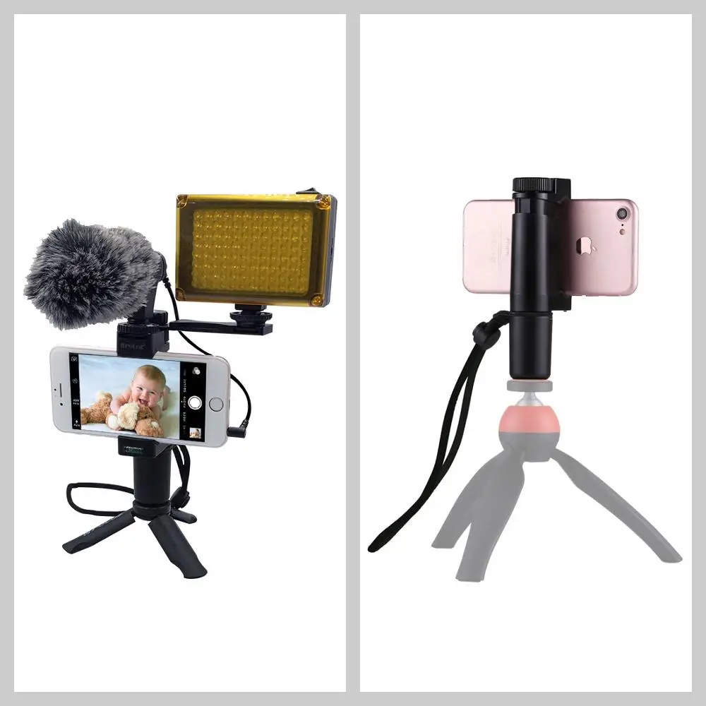 PULUZ F Mount ручка для смартфона с ремешком на запястье адаптер крепления штатива и