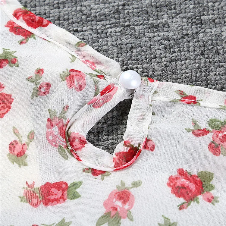 

WASAILONG 2018 new Europe and the United States summer girl cute floral t-shirt + white pants 2 suit