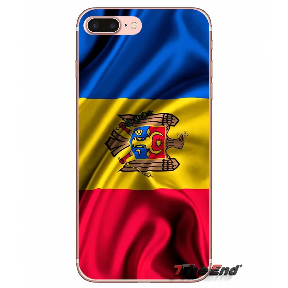 World flying флаг Молдовы MD баннер чехол для iPhone X 4 4S 5 5S 5C SE 6 6S 7 8 Plus Samsung Galaxy J1 J3 J5 J7 A3 A5 2016